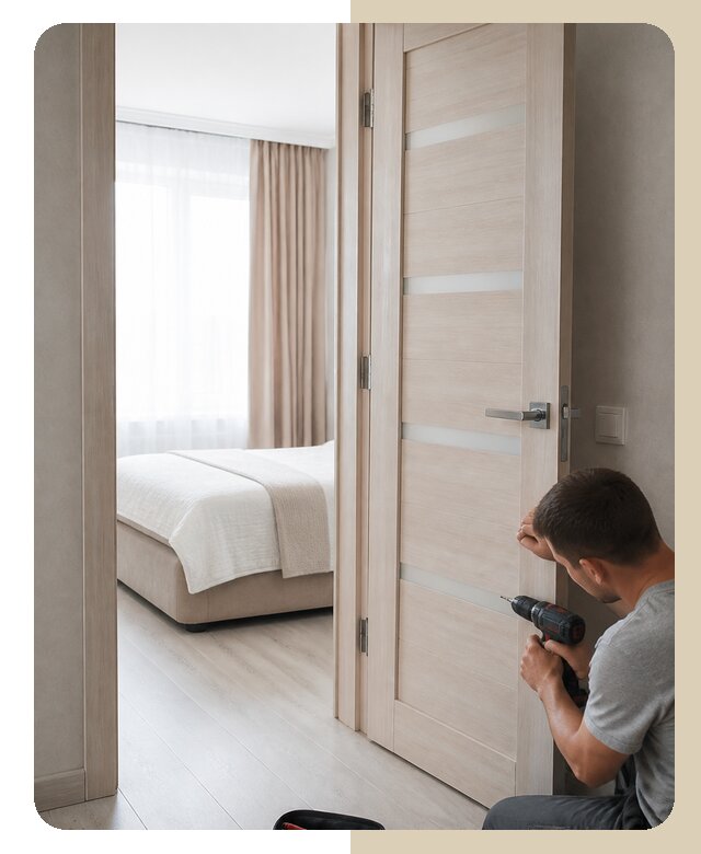 Установка двери в спальню в Дедовске по цене от 4948 р. | ДвериЛегко-Ддв